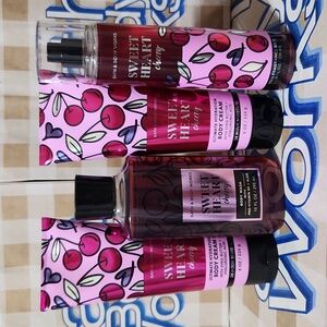 Bath & Body Works Sweet Heart Cherry 4pc Set